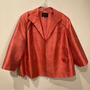 Lafayette 148 New York Silk Blend Jacket Size 24W